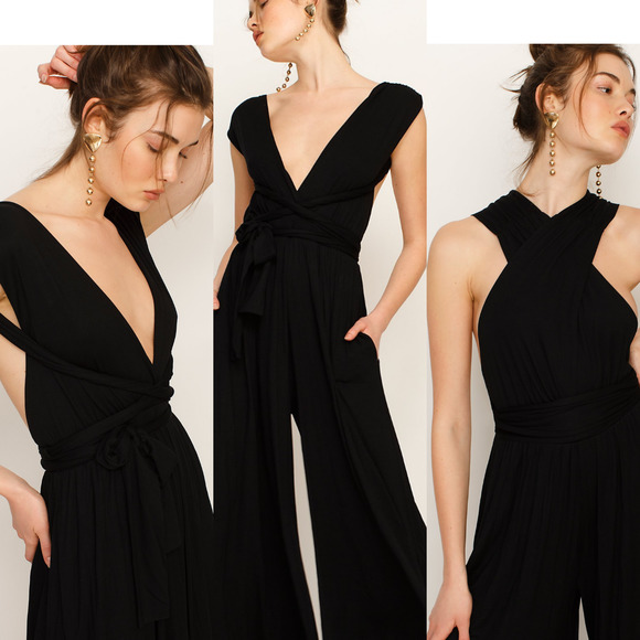Free People Pants - New Free People FP BEACH Dani Convertible One Piece $88 SMALL Black
